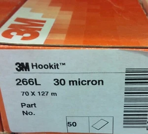 3M 50x 30U Mikron SCHLEIFFOLIE Schleifmittel Finishing Pad 70 x 127mm FRE Cut 266L - Bild 1 von 2