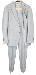 SUITSUPPLY Havana Patch Men Suit UK38R Grey Melange Slim 2-Piece Wool S120s - Picture 1 of 16