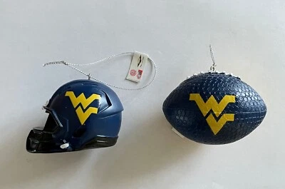 NCAA West Virginia Mountaineers 2 Pack Christmas Tree Ornament Decoration - Image 1 of 2
