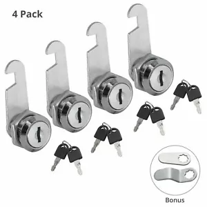 4X 16mm Cylinder Keyed Cabinet Cam Locks Mail Box Filing Locker Drawers CamLock - Picture 1 of 10