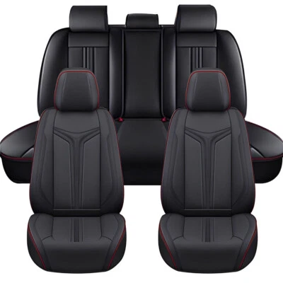 For Chevrolet Car Seat Cover Full Set 5Seat Leather Front Rear Protector Cushion - Image 1 of 4