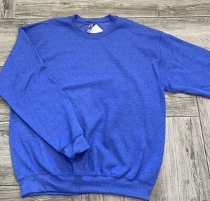 Gildan Sweatshirt Mens Size Large Blue Heavy Blend Sweatshirt - Picture 1 of 4