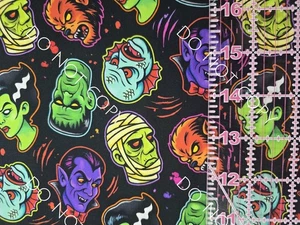 Custom 100% Cotton Woven Fabric Universal Horror Movie By The 1/4 Yard 9x56 - Picture 1 of 2