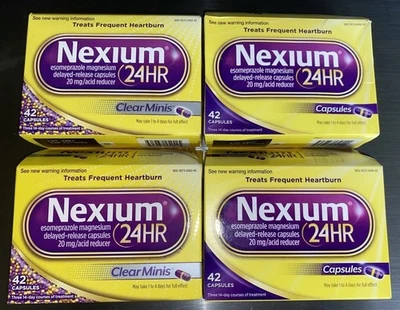 Лот из 4 - новый с Ярлыками Nexium 24 HR ClearMinis и капсулы кислоты снижение изжоги облегчение - Изображение 1 из 4