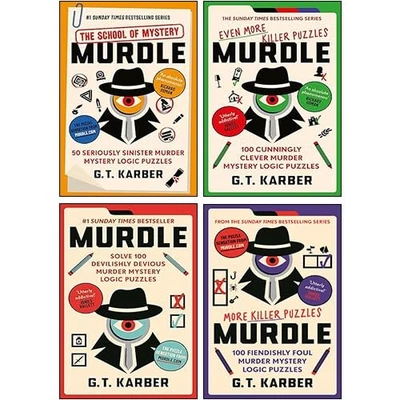 Murdle Puzzle Series 4 Books Set By G. T. Karber Murdle, Murdle: More Killer,