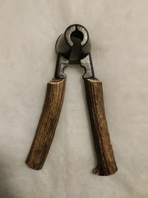 Handheld Nut Cracker Custom Handles Walnut Pecan Cone Opener Tool Antler New - Image 1 of 4