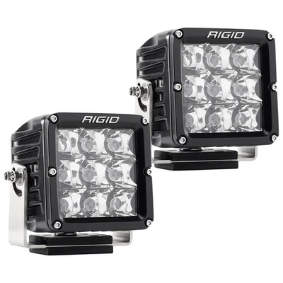 Rigid 322213 D-XL PRO Spot White Square LED Lights Pair Kit Set Black Aluminum - Image 1 of 4