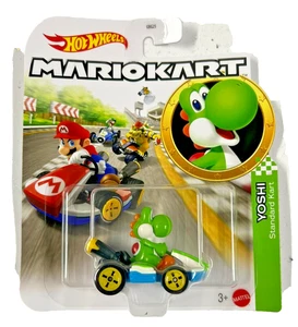 Hot Wheels Mario Kart - Yoshi Standard Kart Diecast Kart - Brandneu - Bild 1 von 1