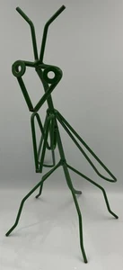 Green Praying Mantis Wrought Iron Metal Lawn Garden Figure Art Decor 15.5” - Picture 1 of 7