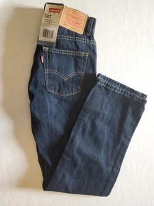 Levis 505 / Straight Leg Jeans / Dark Wash / Boys 25X27 New with Tags - Picture 1 of 6