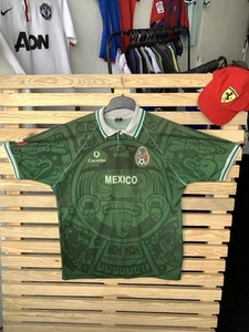 Vintage Mexico 1999 Home Jersey Kit Fan Version Tee Shirt - Picture 1 of 12