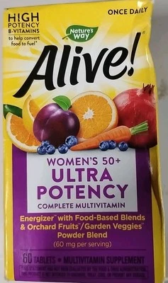 Natures Way Alive! Women’s 50+ Ultra Potency Complete Multivitamin 60 Tab. - Image 1 of 4