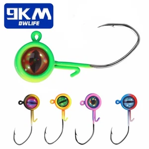 9KM Crappie Jig Head Hook with 3D Eye 3.5g~10g for Softbait Saltwater&Freshwater - Picture 1 of 31