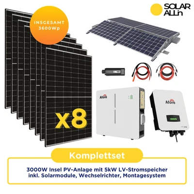 3,6kWp/3,0kW Haushalt | Insel PV-Anlage autarkes Komplettset  - Bild 1 von 4
