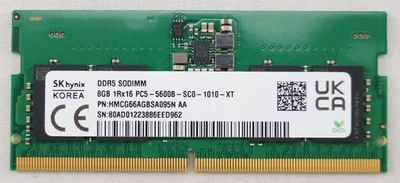 SK hynix, 2- 8GB 1Rx16 PC5-5600B-SC0-1010-XT (16GB TL) , DDR5 SODIMM, Ships Free - Image 1 of 2