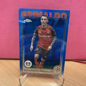 Alejandro Grimaldo /150 2024/25 Topps Chrome UEFA Blue Refractor - Picture 1 of 2