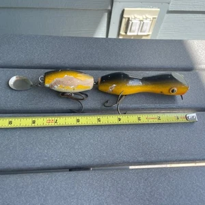 Vintage Slowie Slayer Wood Musky Muskie Crankbait Lure Wisconsin - Used Chipped - Picture 1 of 7