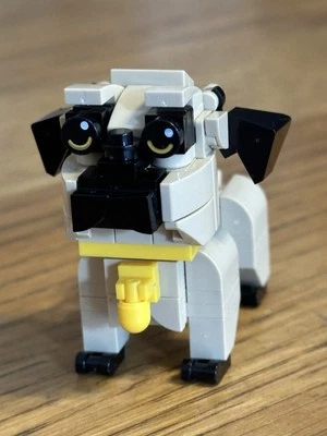 Lego pug Dog building bricks  - Image 1 of 4