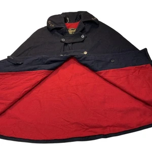 Vtg Bruck's Nurses Cape Coat Womens S/M Wool Navy /Red Lined St.VH Hospital 40s - Picture 1 of 17