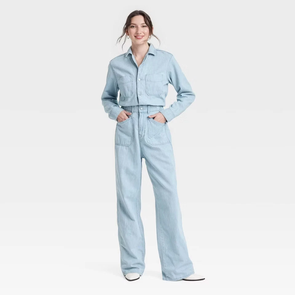 Women's Denim Baggy Jumpsuit - Universal Thread - Image 1 of 1