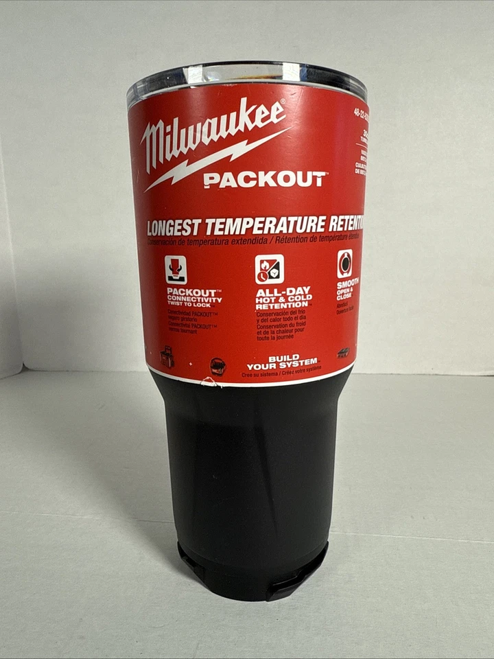 Milwaukee 48-22-8393B PACKOUT 30oz Hot & Cold Tumbler Twist to Lock - Black