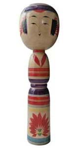 Vintage Large Wooden Kokeshi Doll Handcrafted by Sato Tatsuo (H) 30cm - Picture 1 of 9