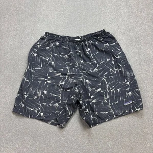 Patagonia Shorts Adult Medium Black 6" Inseam Baggies Geometric Swim Trunks Men - Picture 1 of 11
