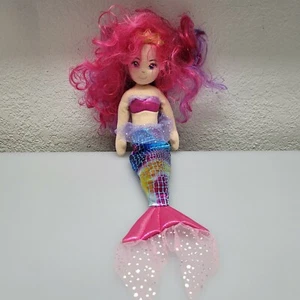 Aurora Sea Sparkle Meerjungfrau Plüsch rosa lila lockiges Haar Stofftier Puppe Spielzeug 22 Zoll  - Bild 1 von 9