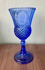Cobalt Blue Water Wine Goblet George Washington by Avon Vintage Glass