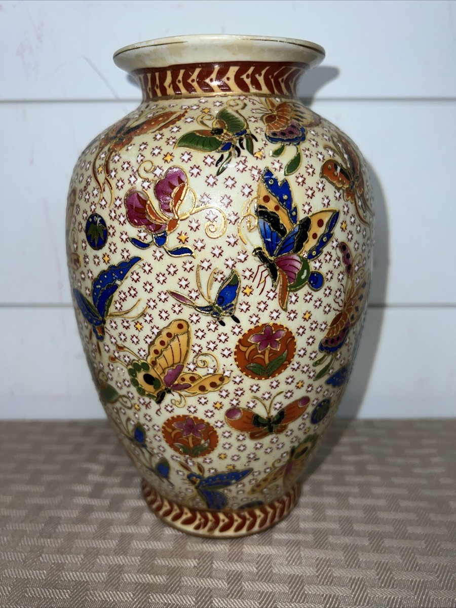 中国蝴蝶花瓶印第安纳收藏中国花瓶、罐子(1900-现在) | eBay