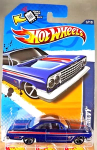 2012 Hot Wheels #103 Muscle Mania-GM 3/10 '62 CHEVY Blue Variant w/Chrome MC5 Sp - Picture 1 of 5