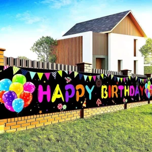 Happy Birthday Yard Banner 118X19.7 Inches, Happy Birthday Decorations, Large... - Picture 1 of 1