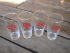 4 pcs Vintage KIRIN Beer Brewed in Japan drinking glass less than 5" tall 