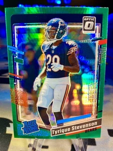 Tyrique Stevenson Panini Donruss 2023 verde óptico Hyper Prizm clasificación novato #219 - Imagen 1 de 2