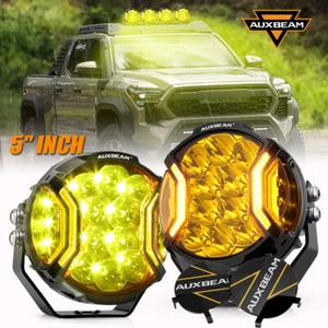 2pcs AUXBEAM 5" LED Work Light Spot Beam Pods Amber Side Shooter DRL for Toyota - Picture 1 of 12