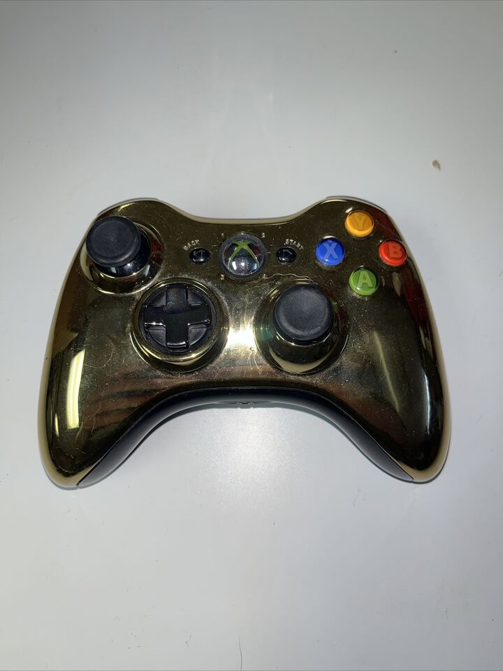  Xbox 360 Wireless Controller - Gold Chrome : Video Games