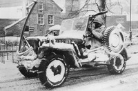 WWII photo Jeep "Willis" 30th US Infantry Division in Belgian Malmedy 22#