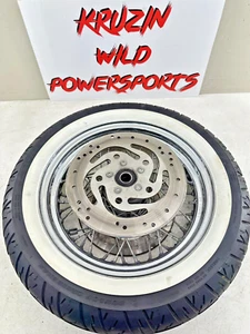 2003 HARLEY ELECTRA GLIDE classic 16x3 Front Wheel Rim Dunlop Tire Rotors - Picture 1 of 18