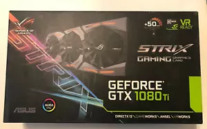 ASUS GeForce ROG STRIX GTX1080Ti 11GB GDDR5X Video Card With Original Box - Picture 1 of 6