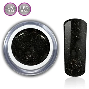 Farbgel Metallic Schwarz LED UV-Gel French Nail Art Nagel Design Colorgel - Bild 1 von 5