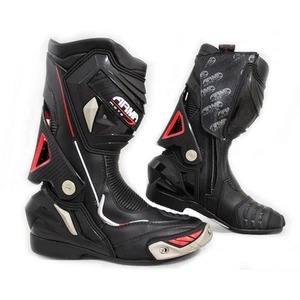 ARMR Moto Harada 'R' Motocicleta Moto Deportes Carrera Carretera Botas Negras - Imagen 1 de 8