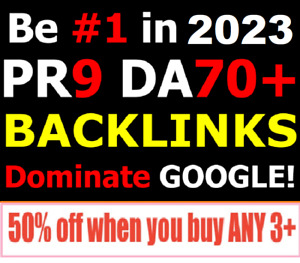 100 backlinks Dofollow DA (70+), 100 % PROPRES + liens puissants