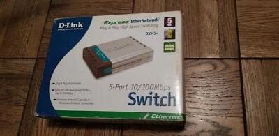 D-LINK EXPRESS EtherNetwork Plug and Play High Speed Switching 5-Port 10/100Mbps - Image 1 of 3