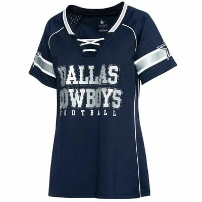 Camiseta Dallas Cowboys NFL Avery Fashion Feminina Azul Marinho Tamanho Grande - Imagem 1 de 2