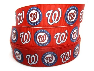 Washington National MLB 1" Grosgrain Ribbon~ YOUR CHOICE 5 or 10 Yard (Baseball) - Image 1 of 3