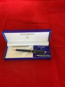 Waterman Hemisphere Ballpoint Pen - Black  Marble With Gold Accent Black Write - Picture 1 of 11