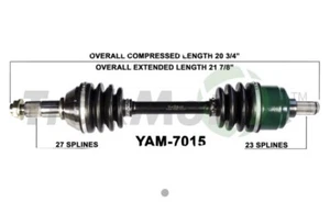 NEW 07-13 Yamaha Grizzly 700 / 08-14 Grizzly 550 Rear Left / Rear Right Axle - Bild 1 von 1