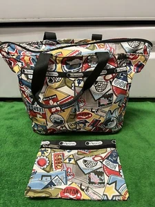 Lesportsac Travel Passport Tote Bag With Matching Zipper Pouch Brand New - Picture 1 of 7