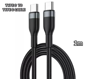 USB-C to USB-C Fast Charger Cable PD Dual Type C Data Sync 1m - Picture 1 of 5