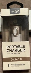 iFrogz Golite 2.0 Powerbank 3000mAh Universal Portable Charger Flashlight Bronze - Picture 1 of 6